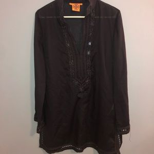TORY BURCH dark blue blouse.
